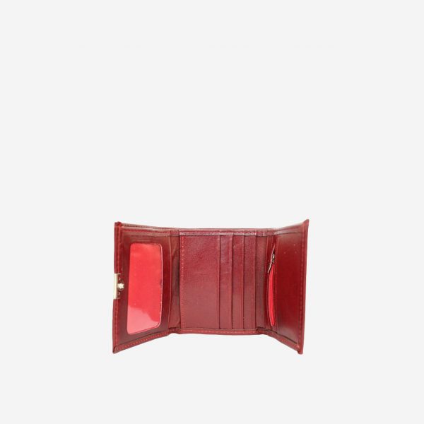 کیف پول چرم زنانه قرمز | چرم آرا