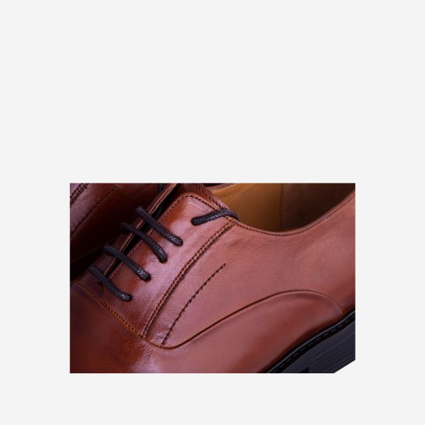 کفشی رسمی مردانه چرم طبیعی رنگ عسلی براق | چرم آرا