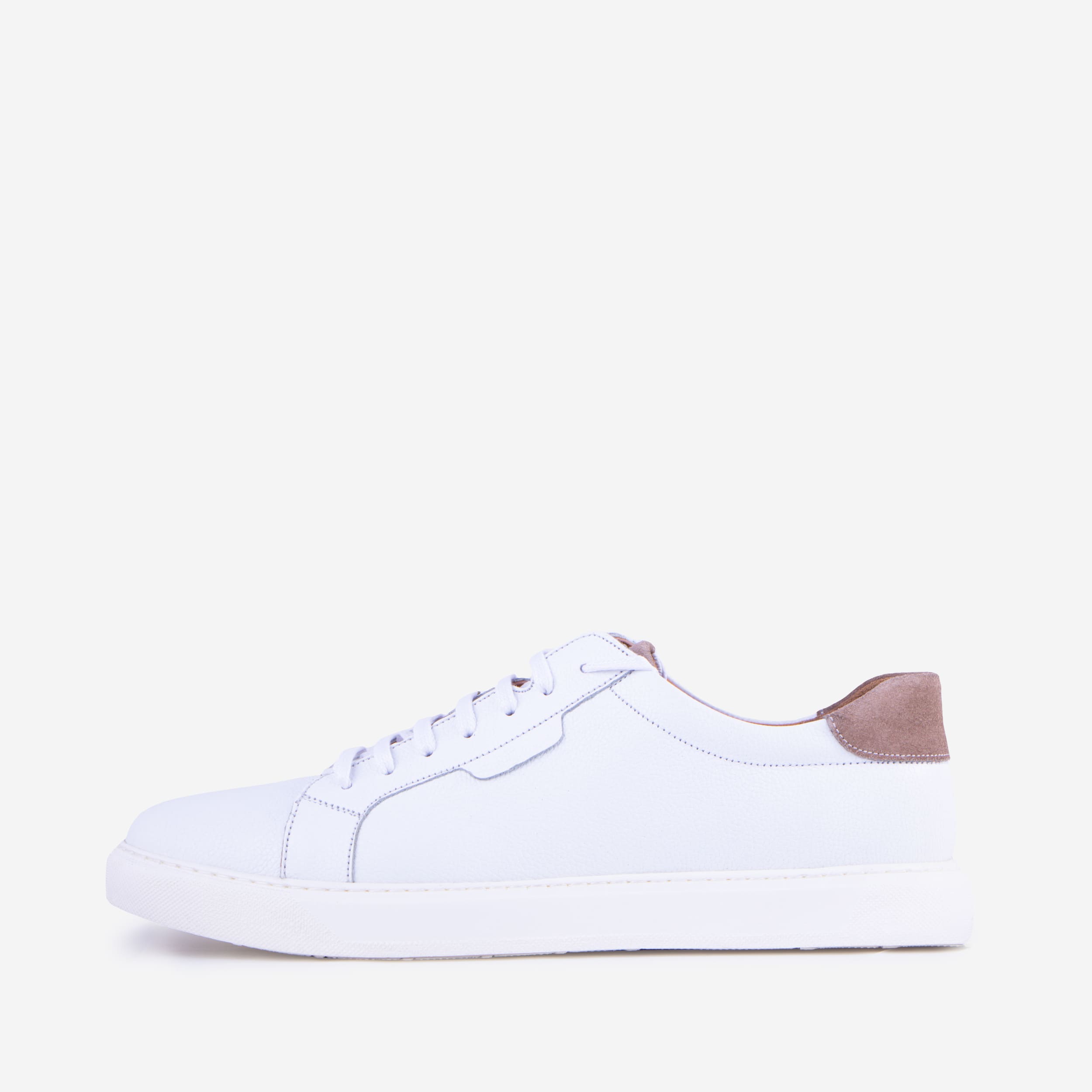 white men shoe 1 charmara کتونی مردانه سفید چرم فلوتر طبیعی | چرم آرا