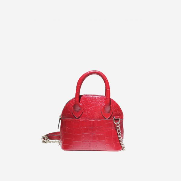 کیف دوشی چرم زنانه قرمز | چرم آرا