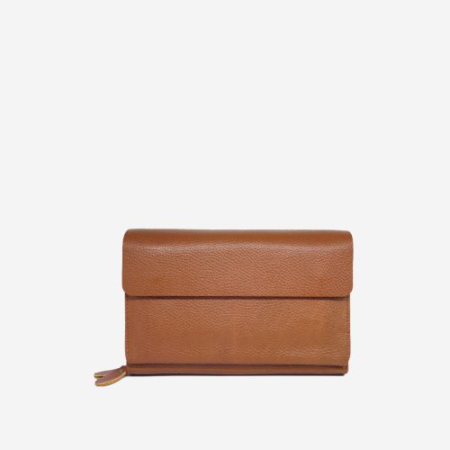 کیف پاسپورتی چرم عسلی | چرم آرا