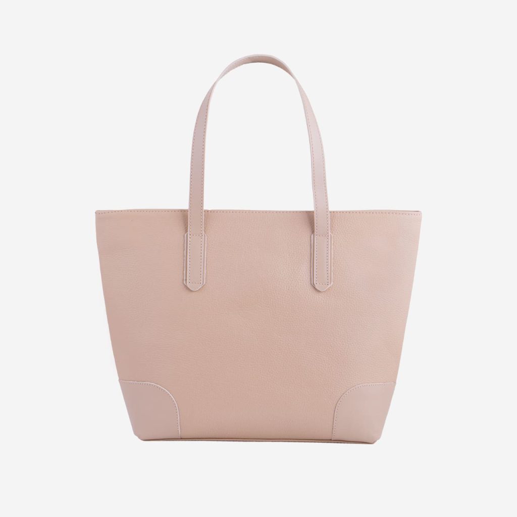 کیف دستی زنانه کرم چرم | چرم آرا