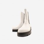 نیم بوت چرم زنانه سفید | چرم آرا