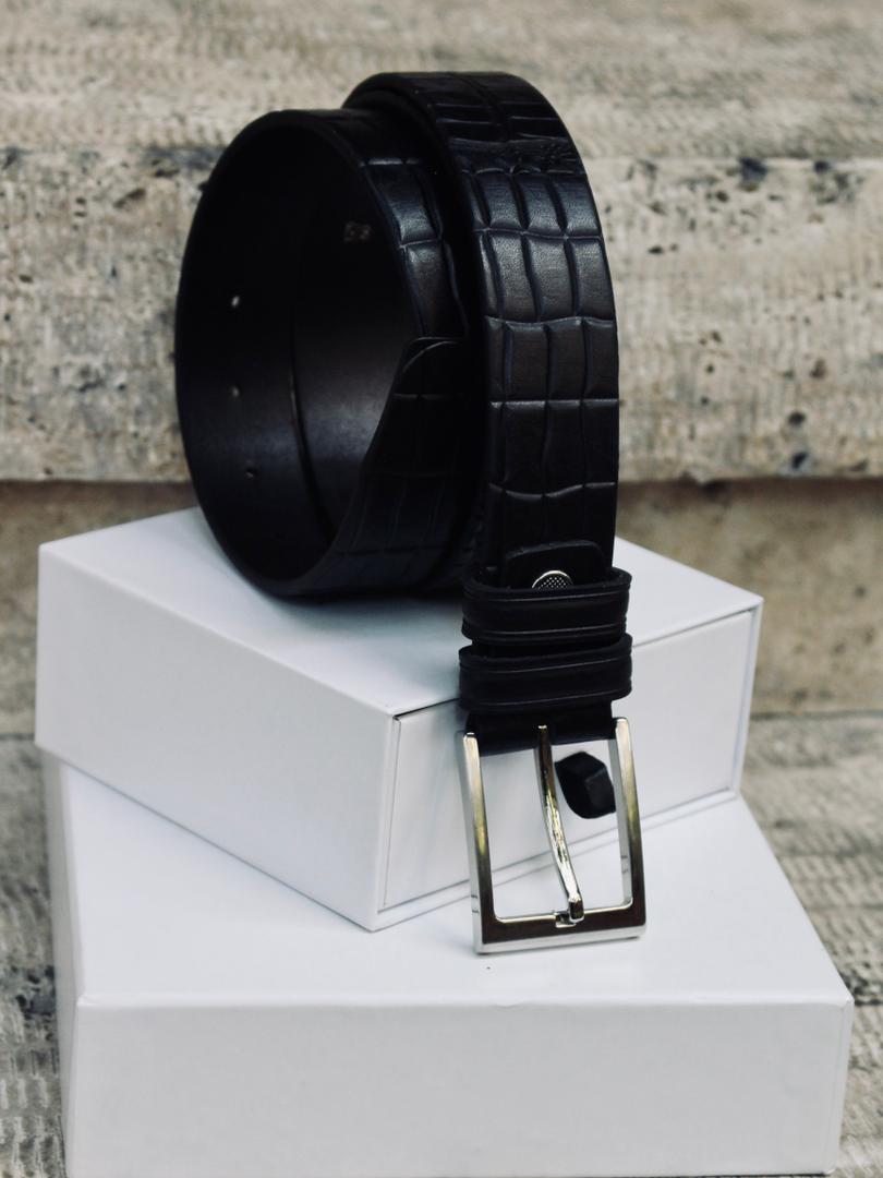 کمربند چرم مردانه مشکی | چرم آرا