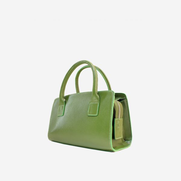 کیف دستی چرم زنانه سبز | چرم آرا