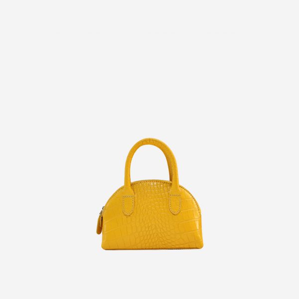 کیف دستی دوشی چرم زنانه زرد | چرم آرا