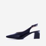 کفش پاشنه بلند مشکی زنانه چرم طبیعی | چرم آرا