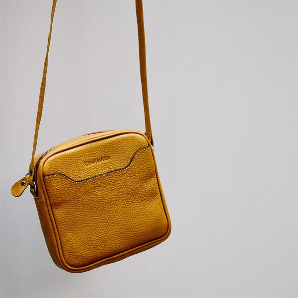 کیف دوشی چرم زرد مردانه زنانه | چرم آرا