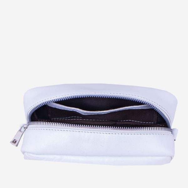 کیف دوشی زنانه سفید چرم طبیعی | چرم آرا