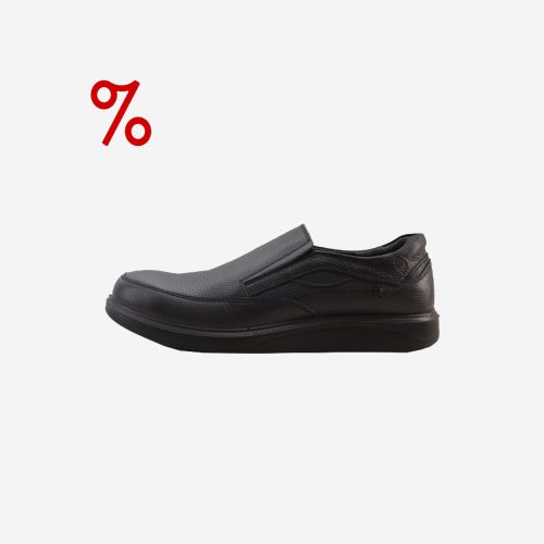 کفش روزمره چرم مردانه مشکی مدل sh139