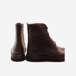 نیم بوت مردانه بند دار قهوه ای چرم طبیعی | چرم آرا