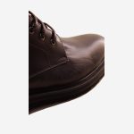 نیم بوت مردانه بند دار قهوه ای چرم طبیعی | چرم آرا