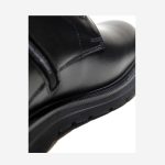 نیم بوت مردانه بند دار مشکی چرم طبیعی | چرم آرا