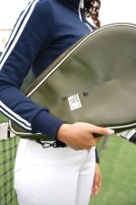 کیف راکت پدل چرم طبیعی سبز | چرم آرا