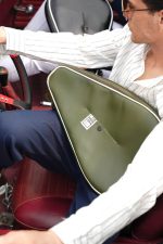 کیف راکت پدل چرم طبیعی سبز | چرم آرا